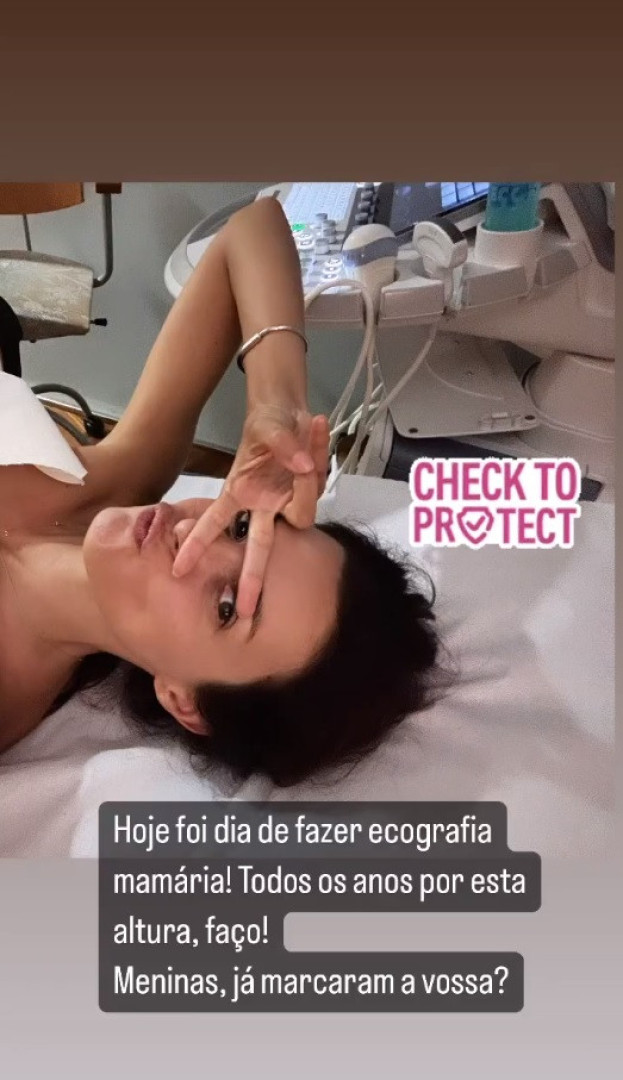 Maria Cerqueira Gomes faz exame de rotina e incentiva seguidoras