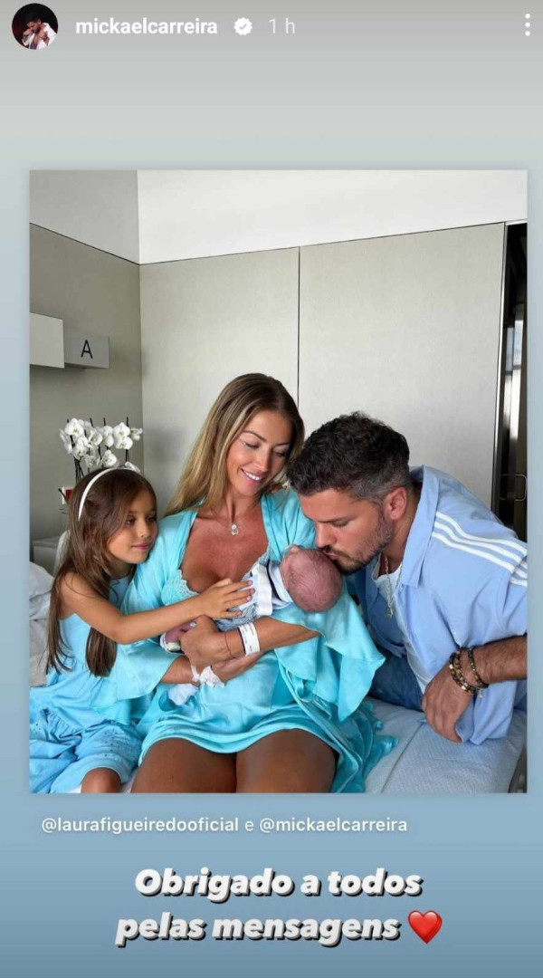 Mickael Carreira agradece carinho recebido após nascimento do filho