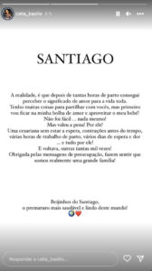 "Não foi fácil". Filho de Cátia Basílio nasceu prematuro