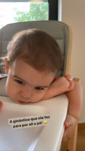 Patrícia Candoso mostra 'ginástica' da filha mais nova