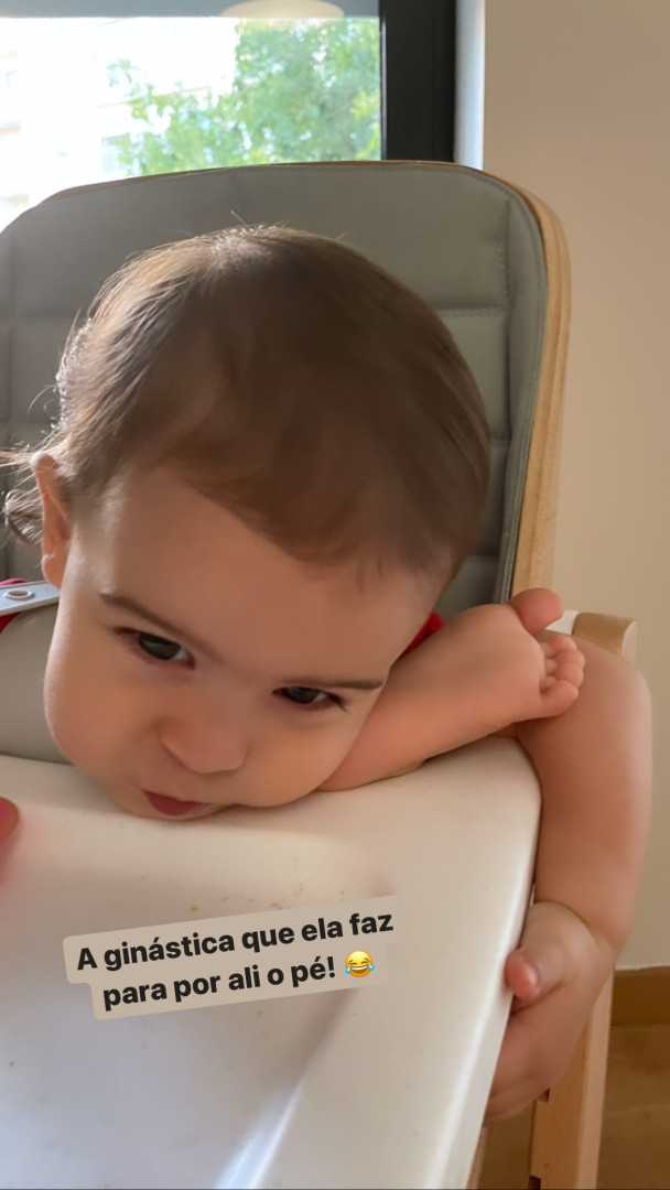 Patrícia Candoso mostra 'ginástica' da filha mais nova