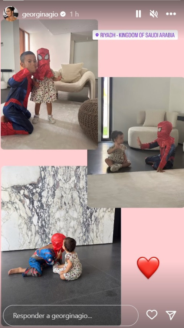 Georgina Rodríguez mostra pequeno Mateo a brincar com a irmã Bella