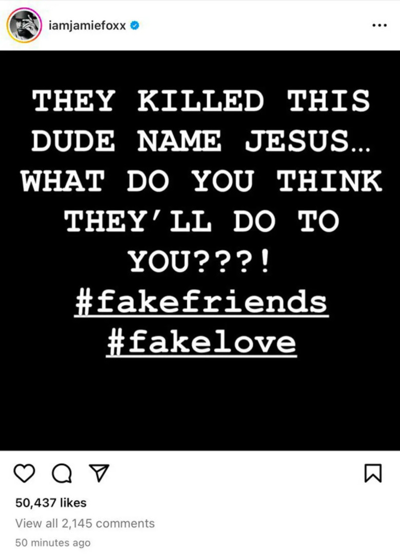 Jamie Foxx pede desculpa após ser acusado de ser anti-semita