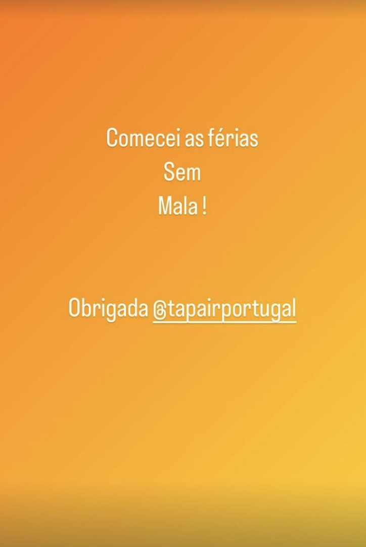 Jessica Athayde indignada com a TAP: "Comecei as férias sem mala"