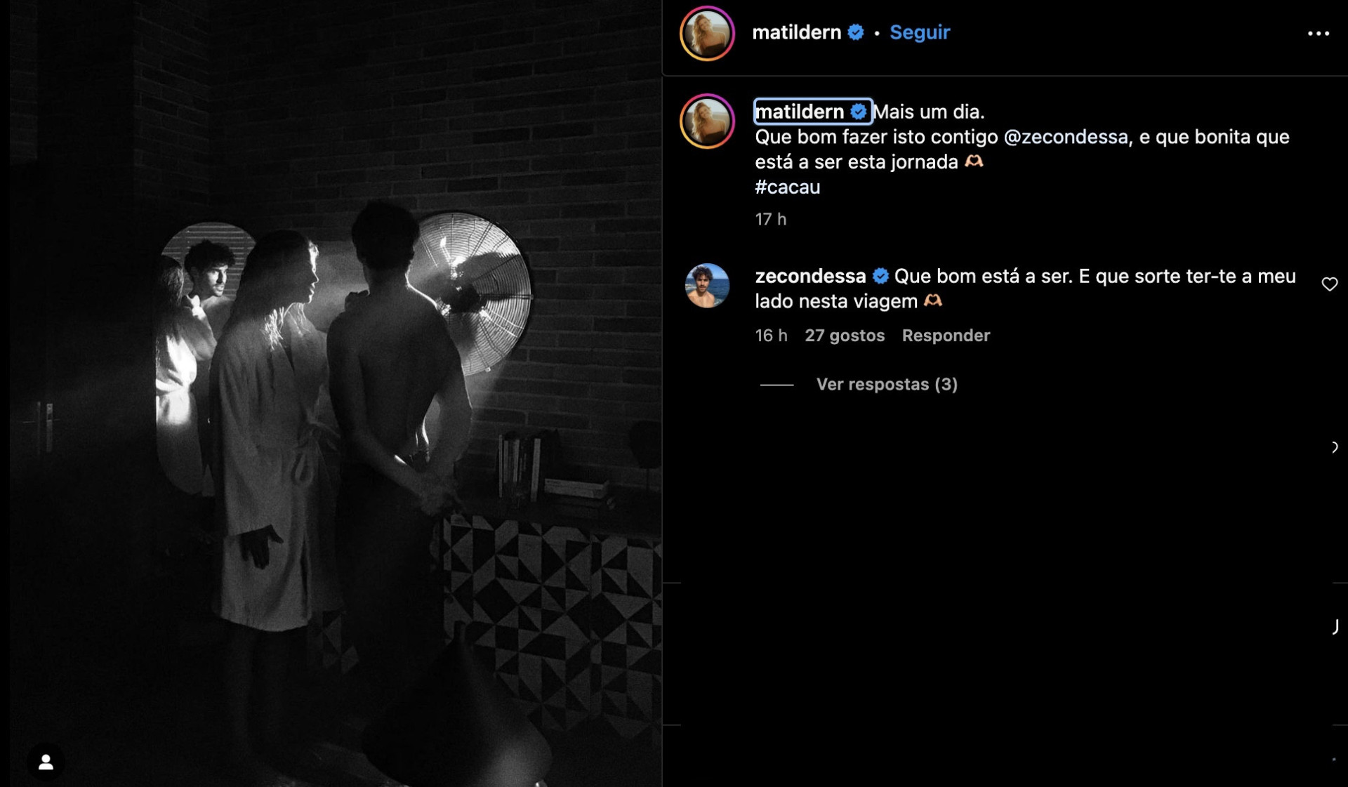 José Condessa e Matilde Reymão encantados por trabalharem juntos