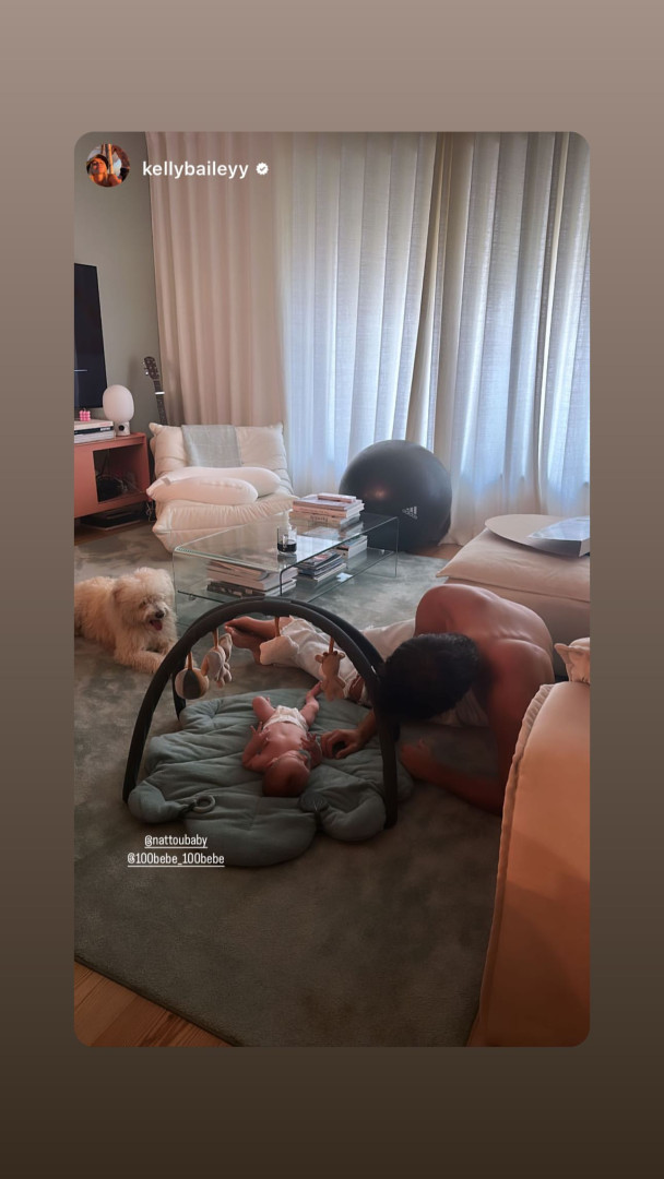 Kelly Bailey mostra carinhosa fotografia de Lourenço Ortigão com o filho