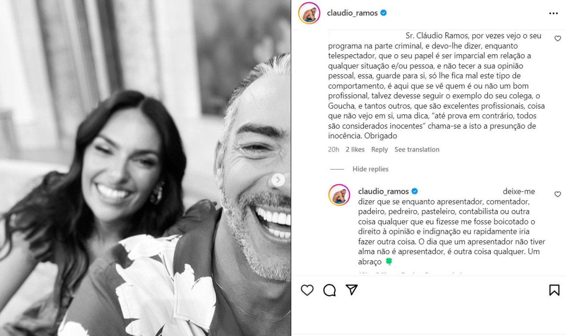 Mau profissional? Cláudio Ramos responde a espectador do 'Dois às 10'