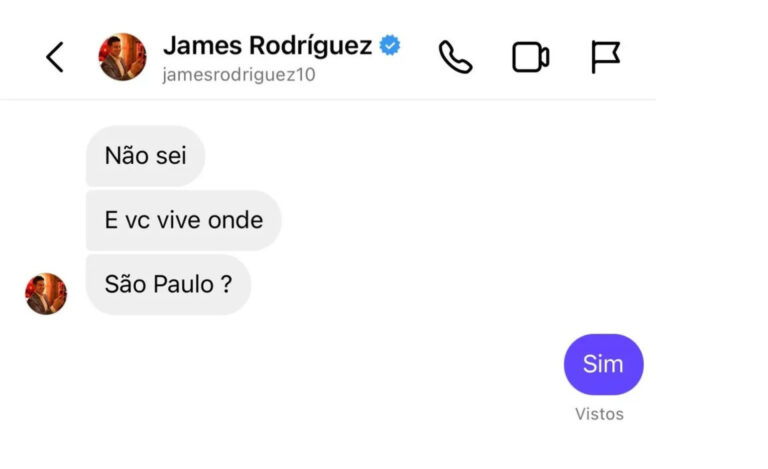 Mulher que se envolveu com Neymar mostra mensagens de James Rodríguez