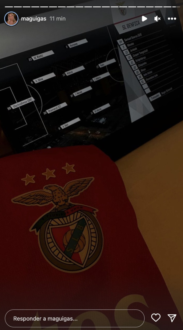 Namorada de Gonçalo Ramos mostra-se a apoiar o Benfica