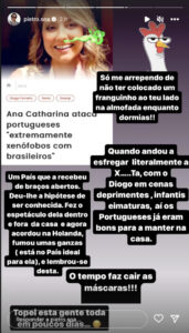 Pedro Soá indignado com críticas feitas por Ana Catharina aos portugueses