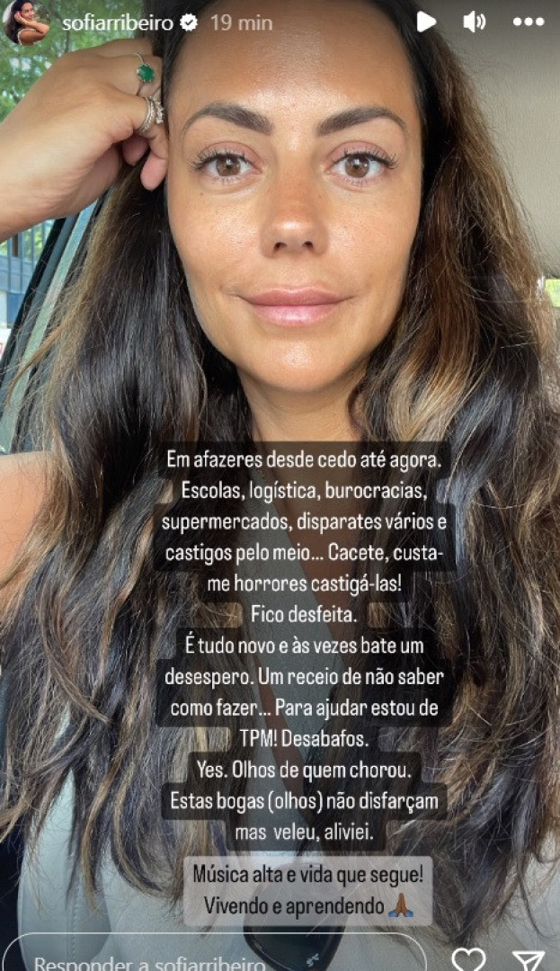 Sofia Ribeiro desabafa: "Custa-me horrores castigá-las! É tudo novo"