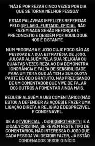 'Big Brother'. Família de Ossman critica palavras de Flávio Furtado