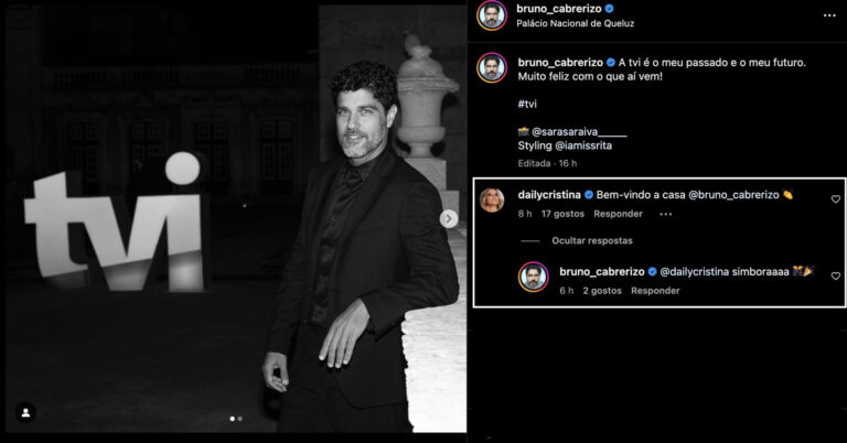 Bruno Cabrerizo anuncia regresso à TVI. Cristina Ferreira reage
