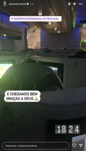 De volta ao Brasil, Katia Aveiro lamenta falha no aeroporto de Lisboa
