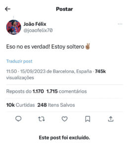 João Félix voltou para Margarida Corceiro? Jogador reage