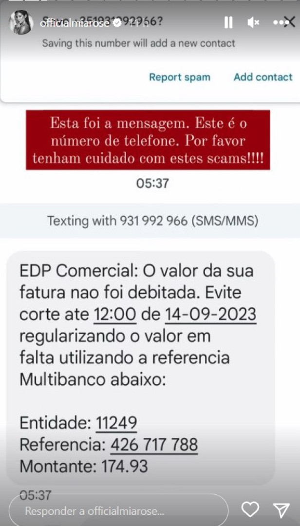 Mia Rose deixa alerta após ser vítima de burla. "Julguei-me imenso"