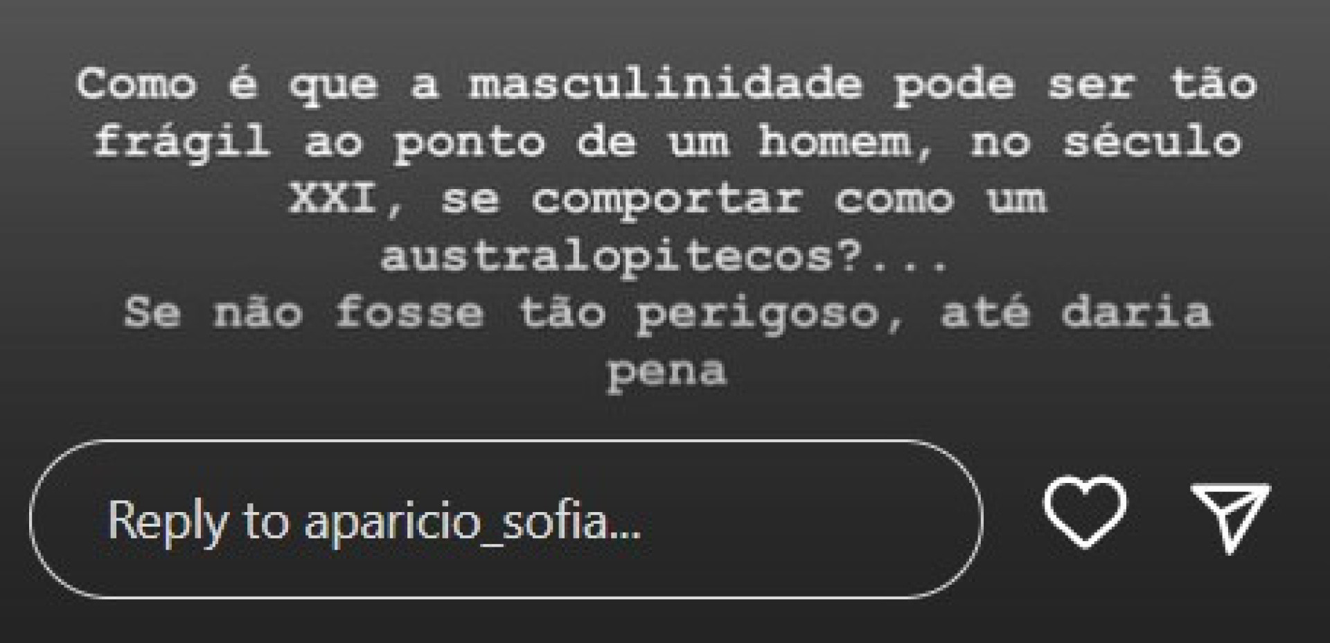 Sofia Aparício lamenta "masculinidade frágil" de marido de Giorgia Meloni