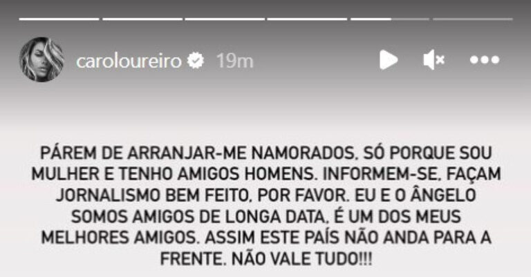 Carolina Loureiro nega romance: "Parem de me arranjar namorados"