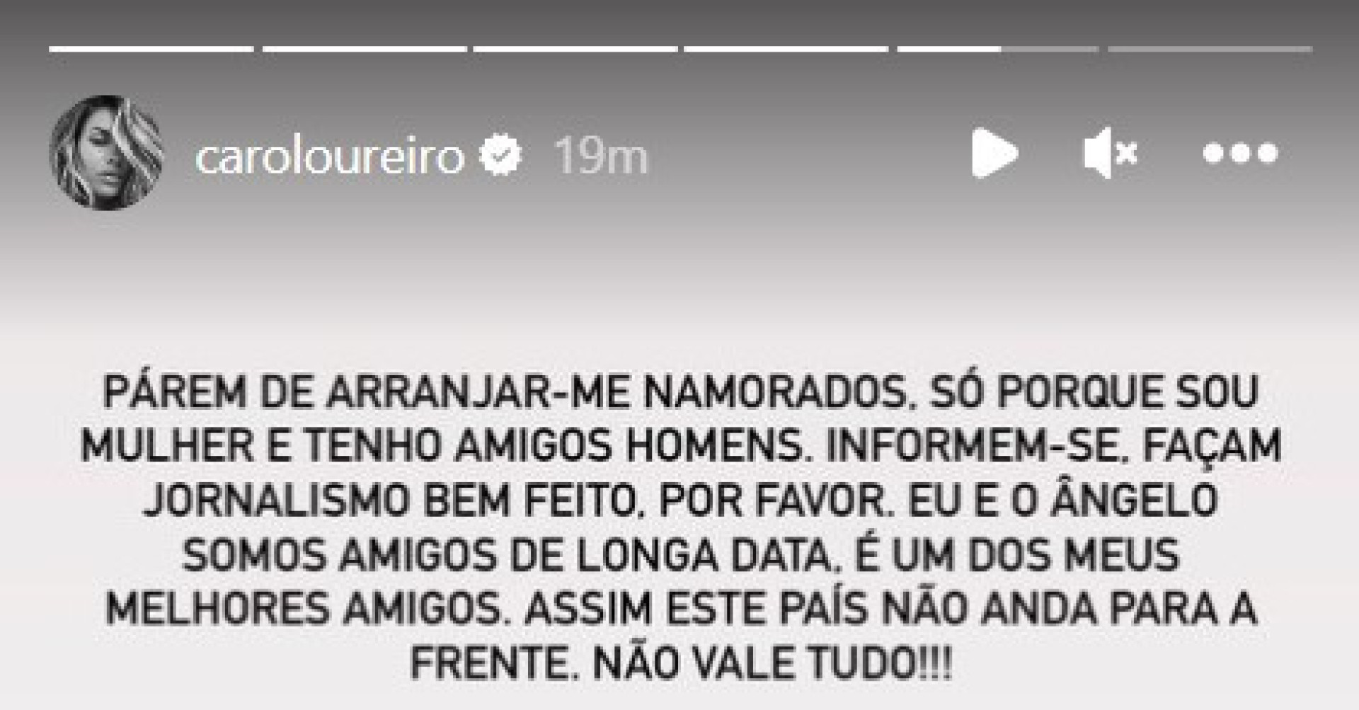 Carolina Loureiro nega romance: "Parem de me arranjar namorados"