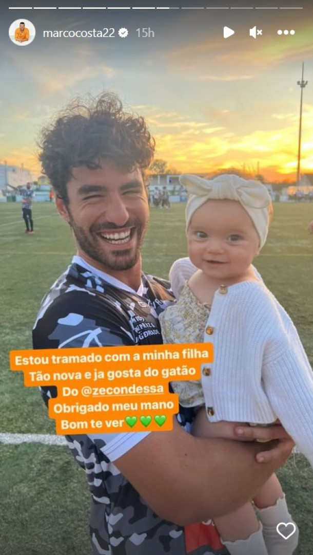 Marco Costa sobre a filha: "Tão nova e já gosta do José Condessa"