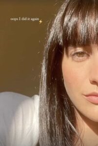 Bárbara Branco muda de visual e faz franja