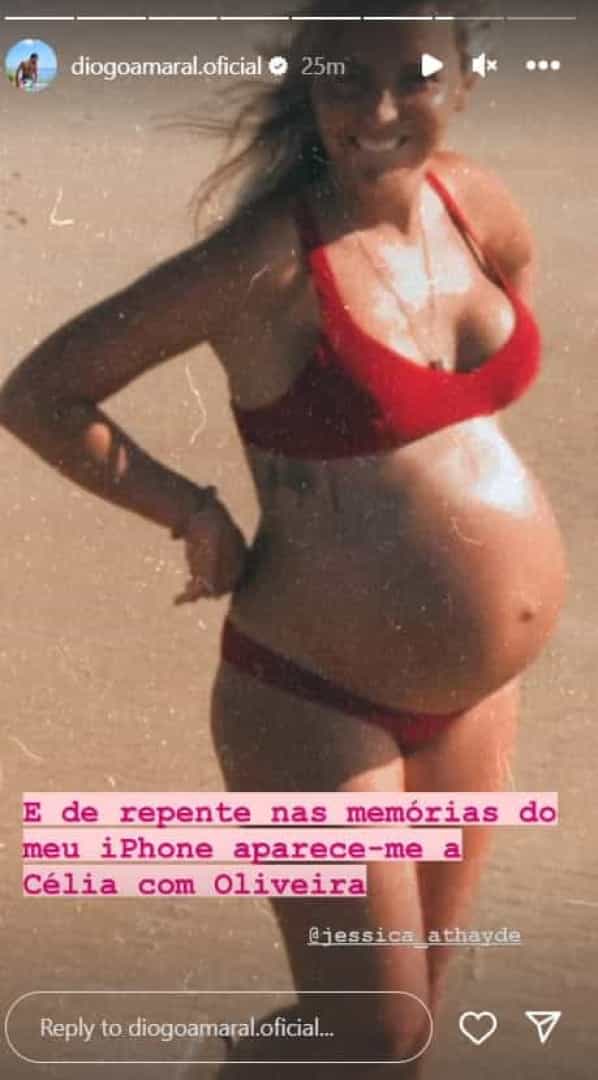 Diogo Amaral lembra gravidez de Jessica Athayde: "Célia com Oliveira"