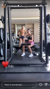 Olha que dois! Cristiano Ronaldo e Georgina Rodríguez treinam juntos