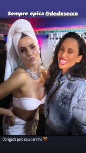 Rita Pereira posa com Deborah Secco. "Sempre épica"