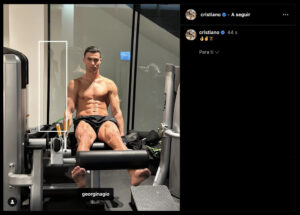 Ronaldo mostra-se a treinar... e dá para ver quem tirou a fotografia