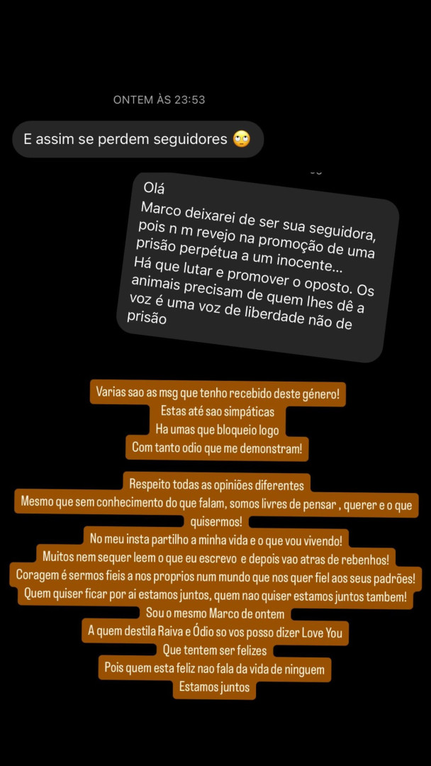 "As pessoas dizem que me meto demais nos assuntos, mas tinha de ser"