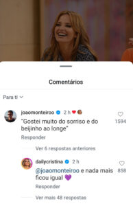 Cristina Ferreira e João Monteiro trocam amorosas palavras