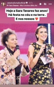 Catarina Furtado recorda Sara Tavares. Cantora completaria 46 anos
