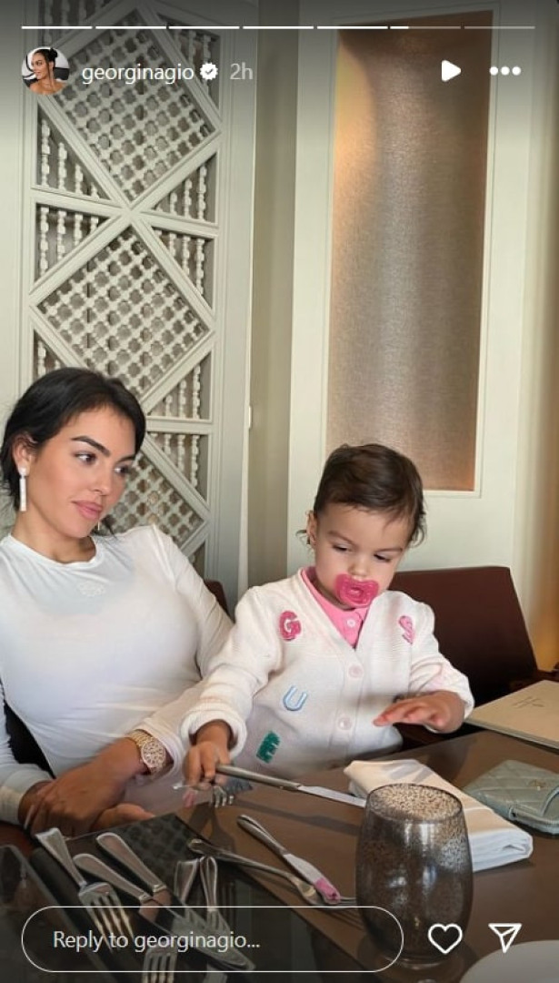 Veja como está grande Bella, a filha mais nova de Georgina e Ronaldo