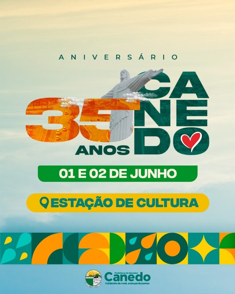 Prefeitura de Senador Canedo prepara festa de 35 anos da cidade