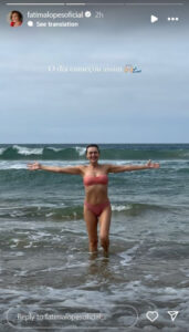 Fátima Lopes deu as boas-vindas aos 55 anos... com um mergulho