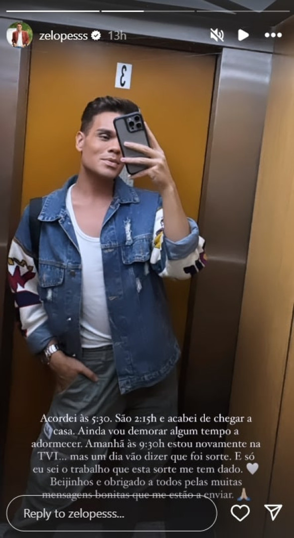 "Acordei às 5h30 e cheguei às 2h15. Um dia vão dizer que foi sorte"