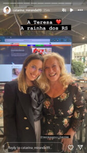 Catarina Miranda posa com Teresa Guilherme: "Rainha dos reality"