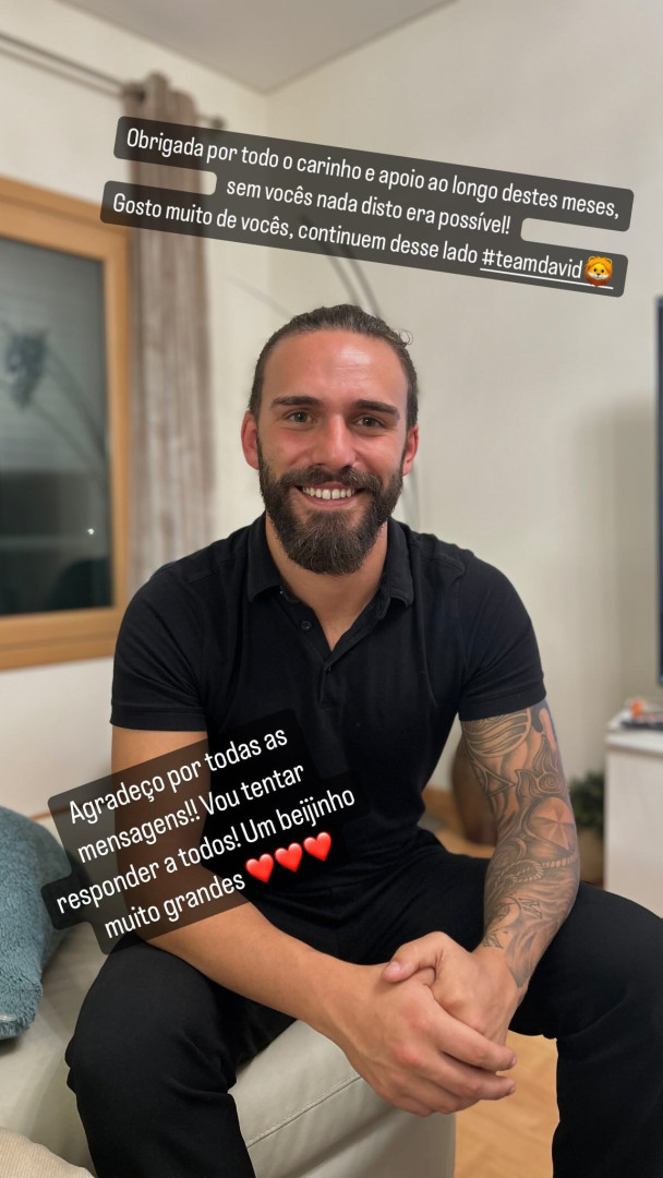 David quebra silêncio após saída do ‘BB’ e mostra reencontro com patudo