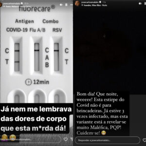 "Estive 3 vezes infetado, mas esta variante está a revelar-se maléfica"