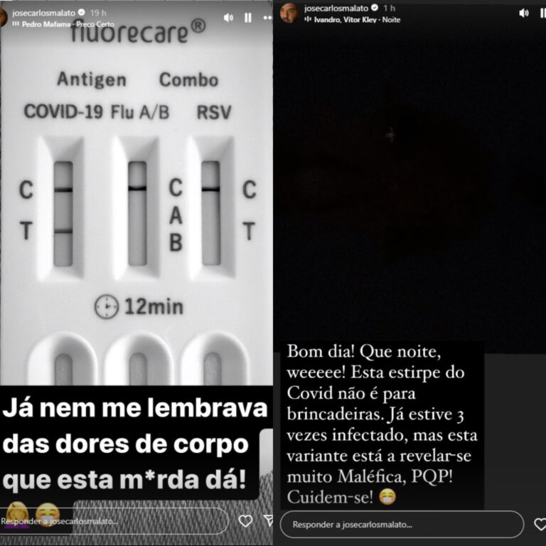"Estive 3 vezes infetado, mas esta variante está a revelar-se maléfica"