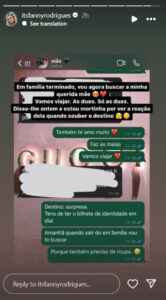 Fanny Rodrigues surpreende a mãe: "Mortinha para ver a reação"