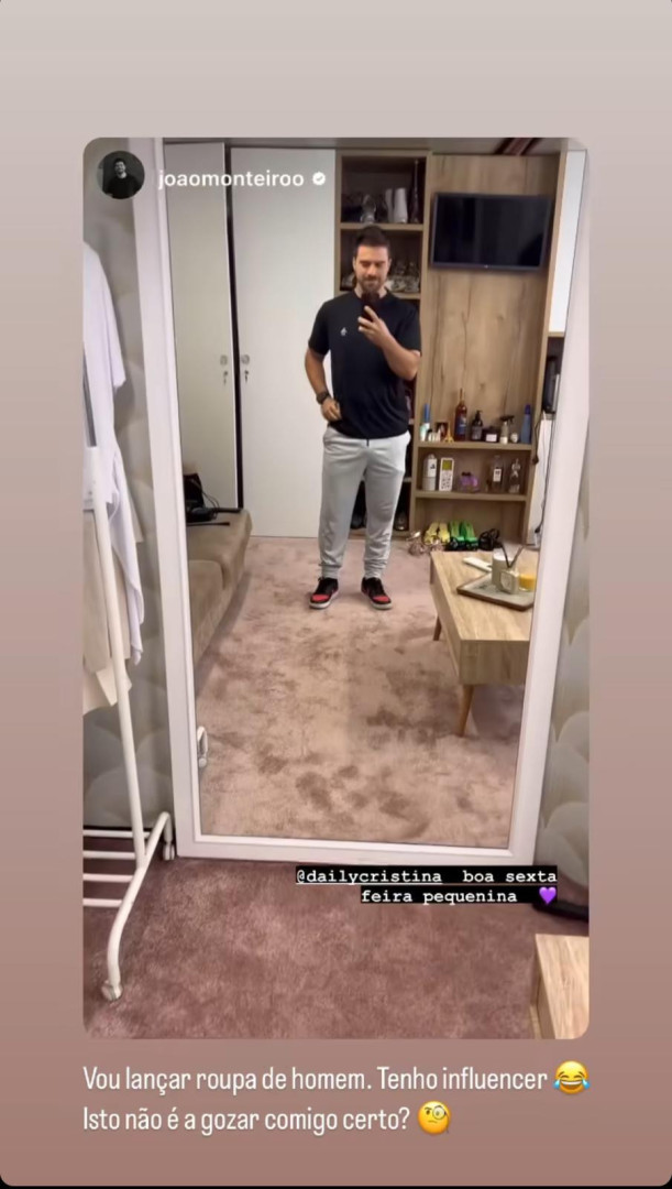 João Monteiro ‘brinca’ com Cristina: "Boa sexta-feira, pequenina"