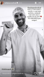 Kelly Baron declara-se a Pedro Guedes. "Marido e pai mais perfeito"