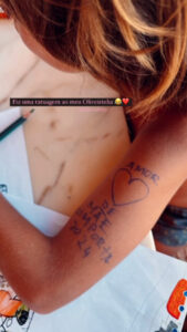 Diogo Amaral mostra 'tatuagem' que fez ao filho mais novo