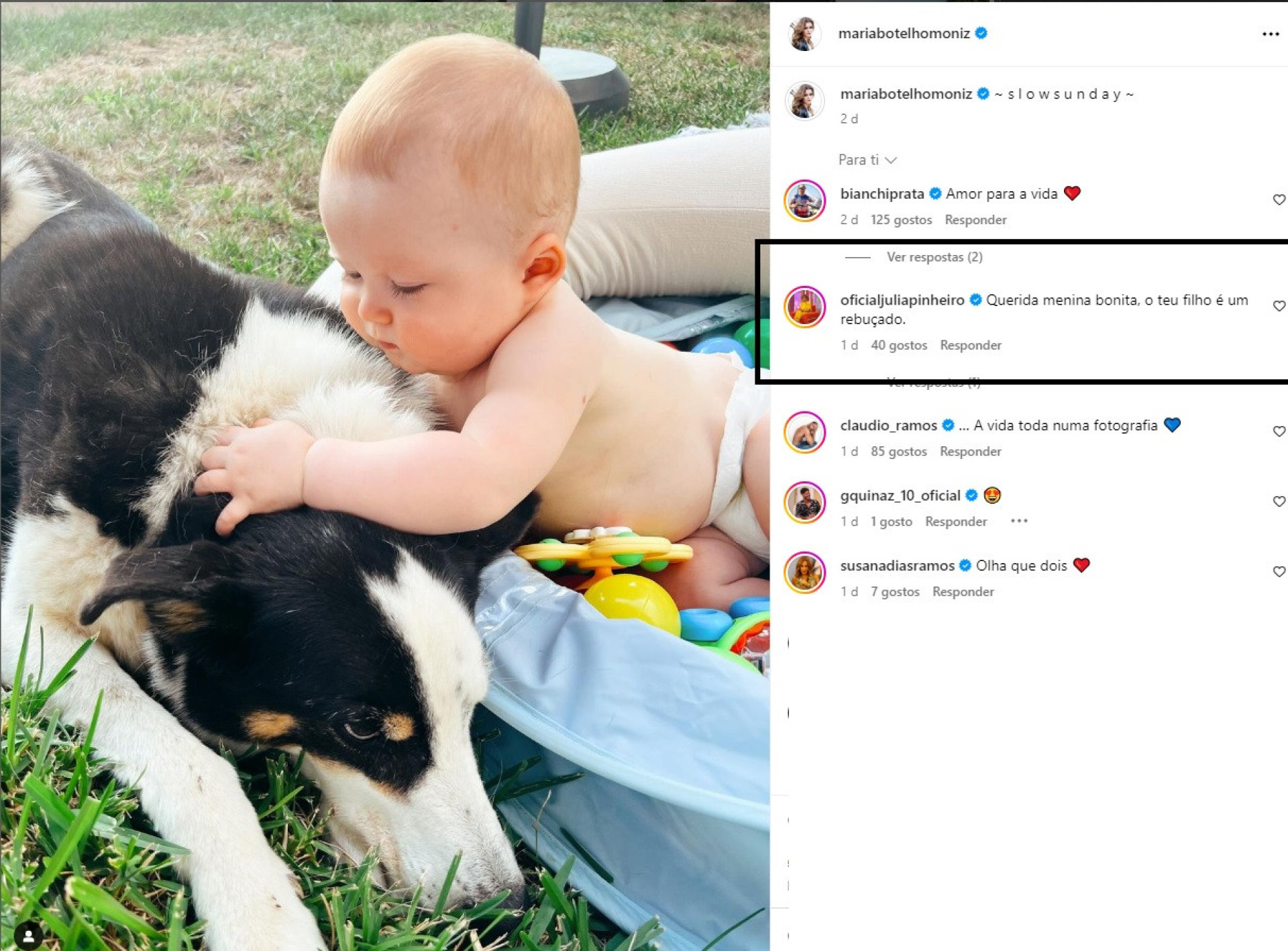 "O teu filho é um rebuçado", diz Júlia Pinheiro a Maria Botelho Moniz