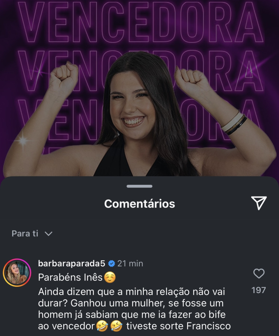 Parada sobre fim do 'BB': "Ainda dizem que a minha relação não vai durar"