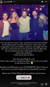 Taylor Swift sobre Ryan Reynolds: "Dador de esperma dos meus afilhados"