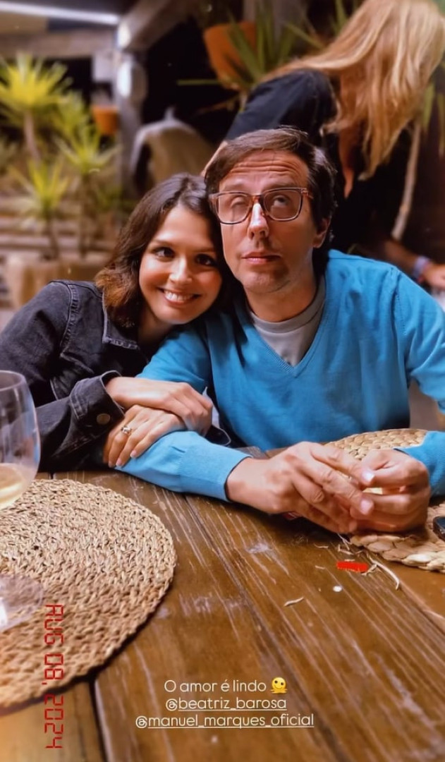 “O amor é lindo”. A divertida foto de Beatriz Barosa e Manuel Marques