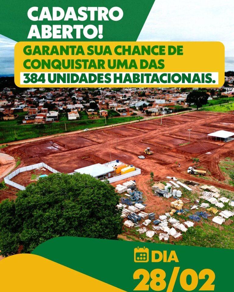 Inscrições abertas para Cadastro “Minha casa,minha vida”,em Senador canedo