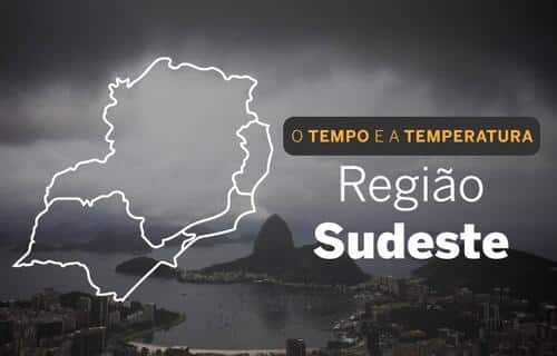 PREVISÃO DO TEMPO: Sudeste terá muitas nuvens com pancadas de chuva isoladas, nesta quinta-feira (6)